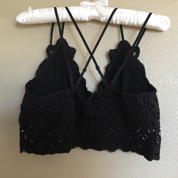 Black Crochet Lace Bralette~plus* - Picture 2 of 2